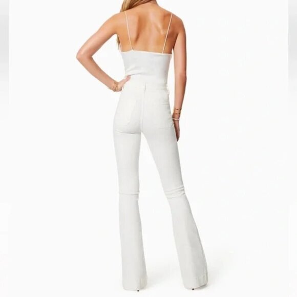 NEW RAMY BROOK Cindy High Rise Flare Jeans In White Disco Hippie Bell Bottom 26 - Picture 12 of 13
